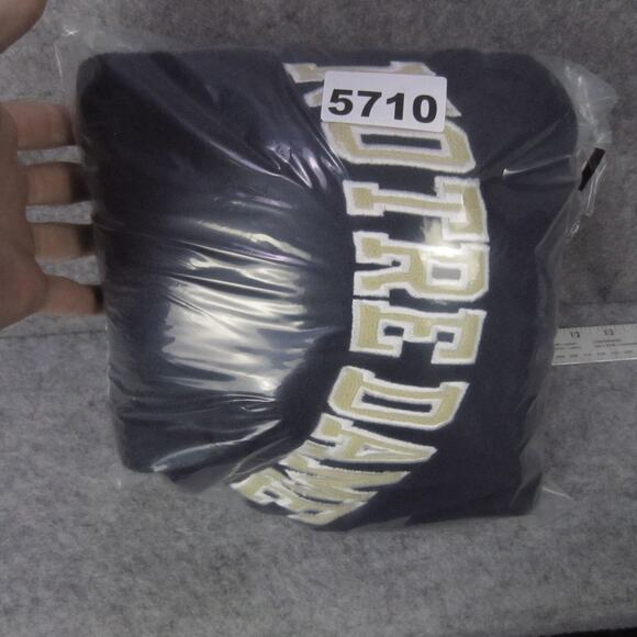 Notre Dame Fighting Irish Sweater Mens Navy NCAA Fleece Quarter Zip Pullover - Picture 9 of 9